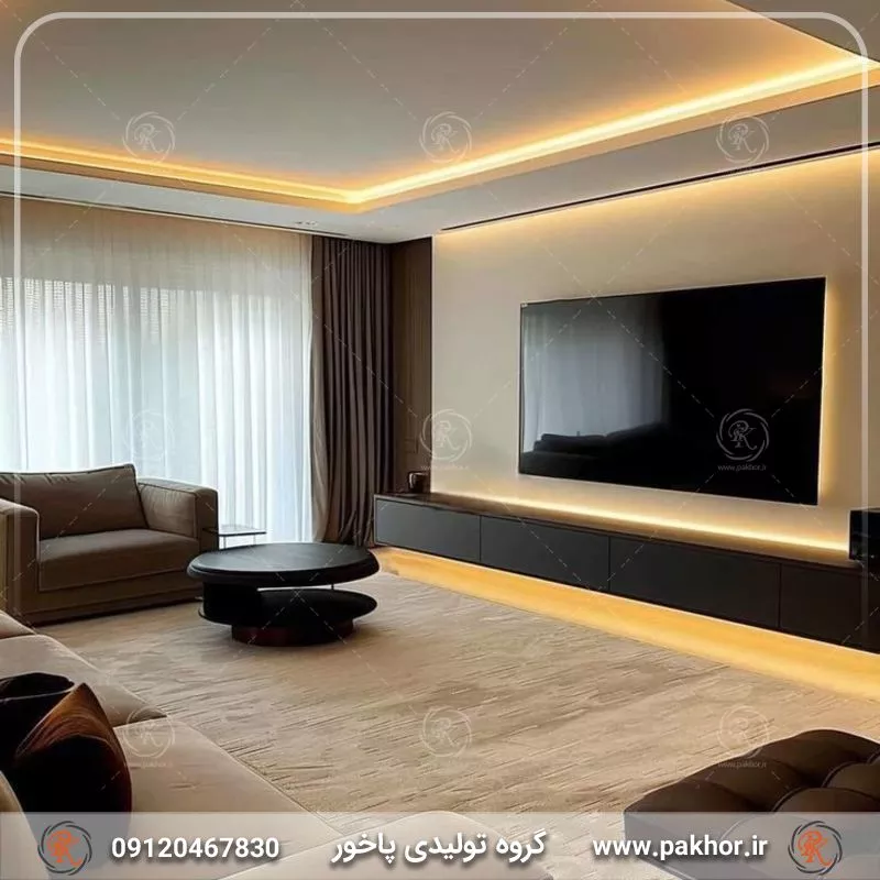 مدل صحیح چینش نور خطی کناف در سقف