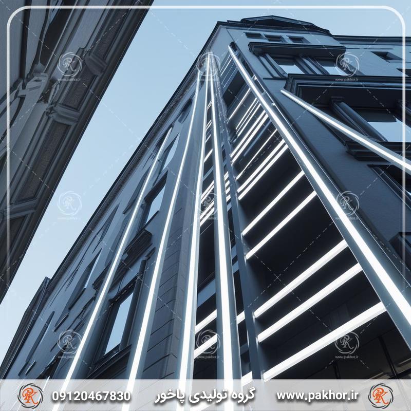 تجربه مدرنیته کردن ساختمان با پروفیل های نور خطی