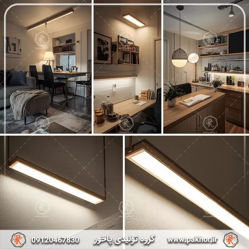 جلوگیری از تاب برداشتن نور خطی در سقف چوبی کافی شاپ