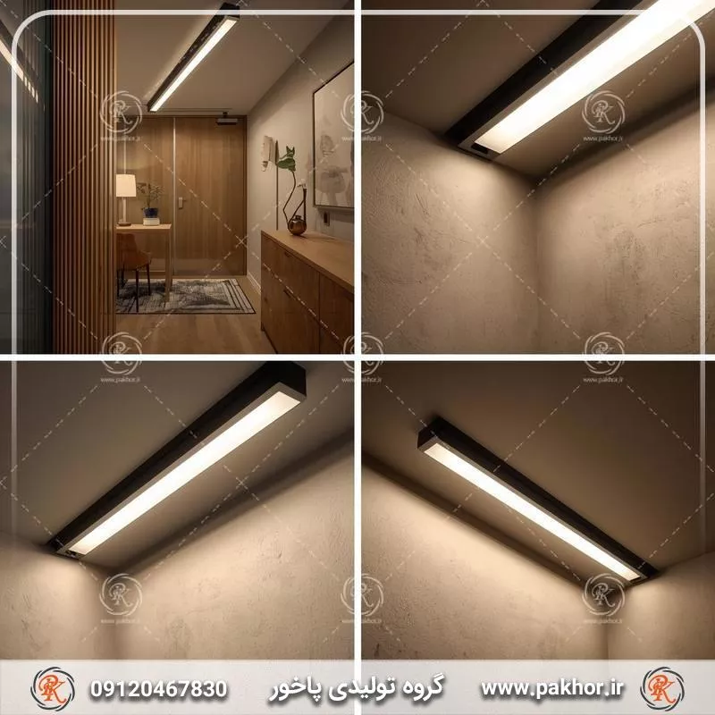 جلوگیری از تاب برداشتن نور خطی در سقف چوبی کافی شاپ