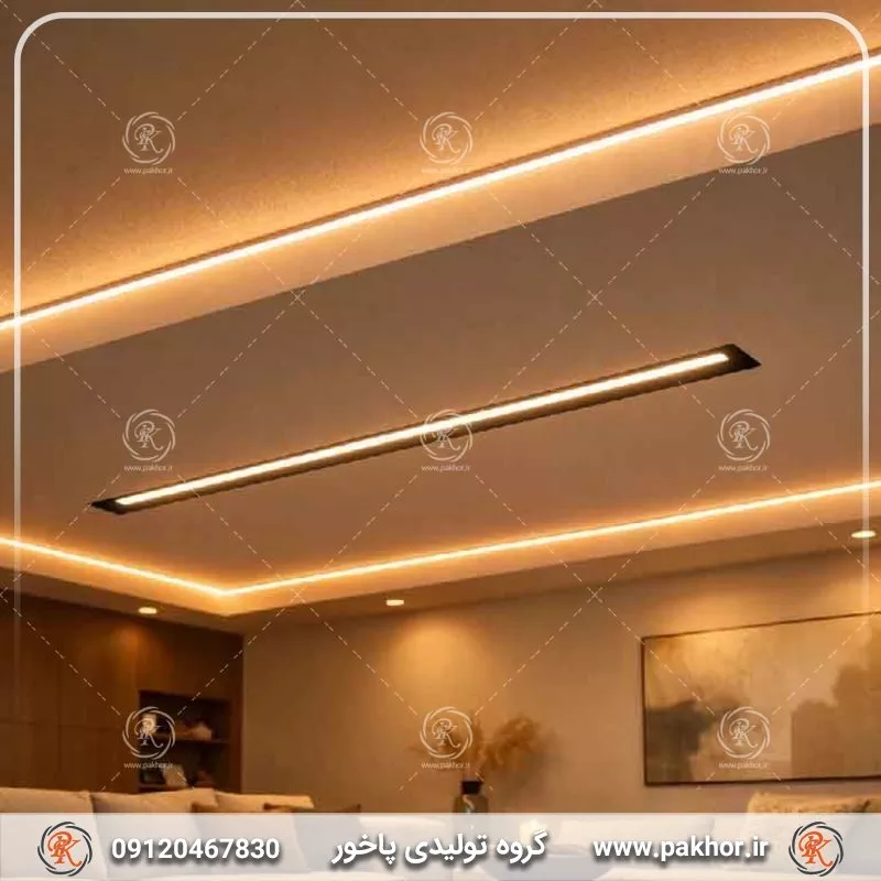 مقایسه نور خطی روکار و توکار