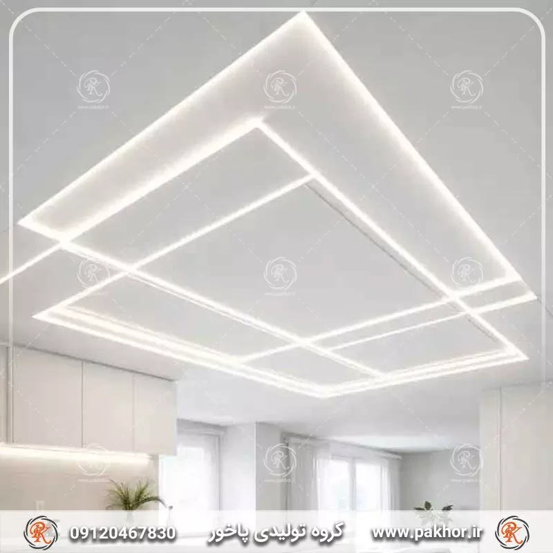 نصب لاین نوری در سقف بتنی