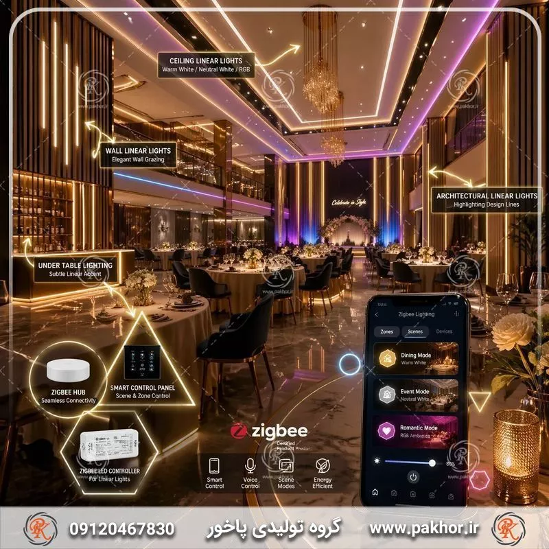 نکات اجرای نور خطی در دیوارهای رنگ شده یا سنگی
