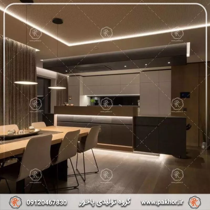 جلوگیری از تغییر رنگ لاین نوری در دکور چوبی