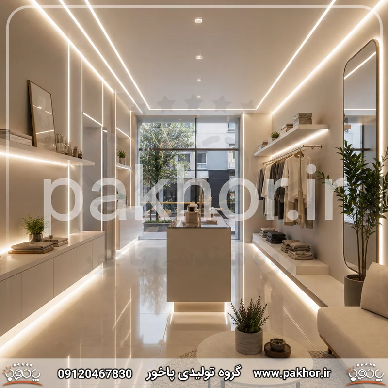 چگونه با نورپردازی لاین نوری، فضای کوچک مغازه یا خانه را بزرگ‌تر نشان دهیم؟