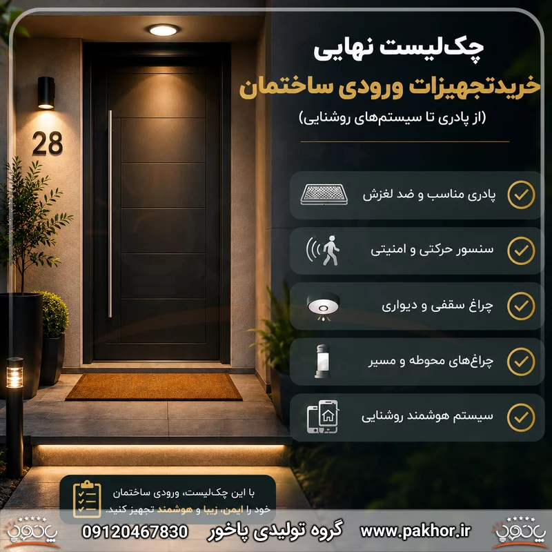 چک‌لیست نهایی خرید تجهیزات ورودی ساختمان (از پادری تا سیستم‌های روشنایی)