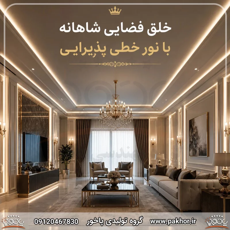 خلق فضایی شاهانه با نور خطی پذیرایی؛ راهنمای نورپردازی لوکس و مدرن
