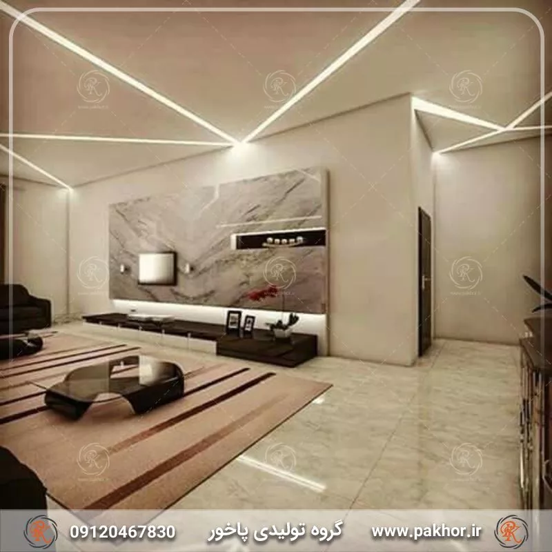 جلوه ای بازتابنده در فضا با لاین نوری سقف