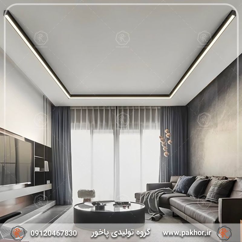 نورپردازی سقف با پروفیل لاین نوری 