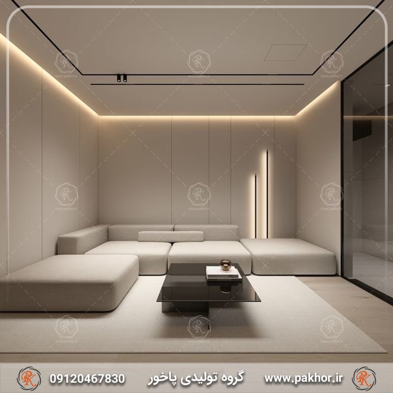 نورپردازی سقف با پروفیل لاین نوری مخفی