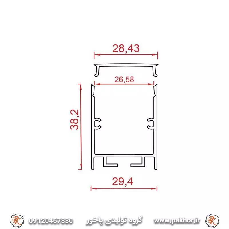 پروفیل نور خطی چهار سانتی کد N7