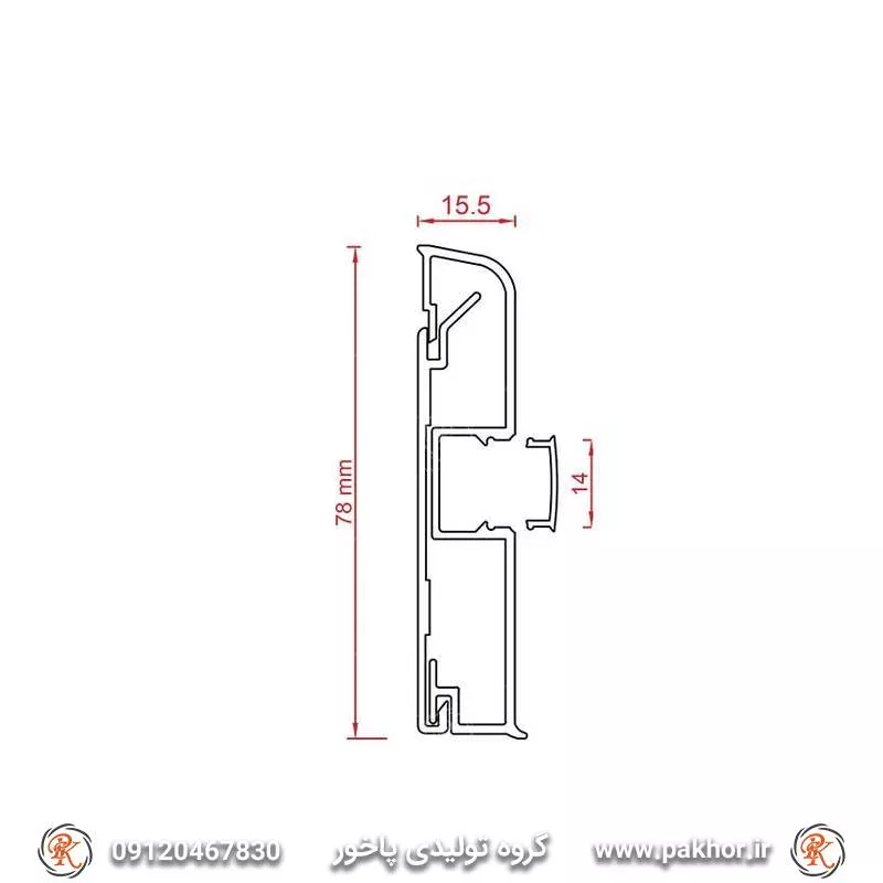 پروفیل نور خطی قرنیز 8 سانتی led خور کد N16