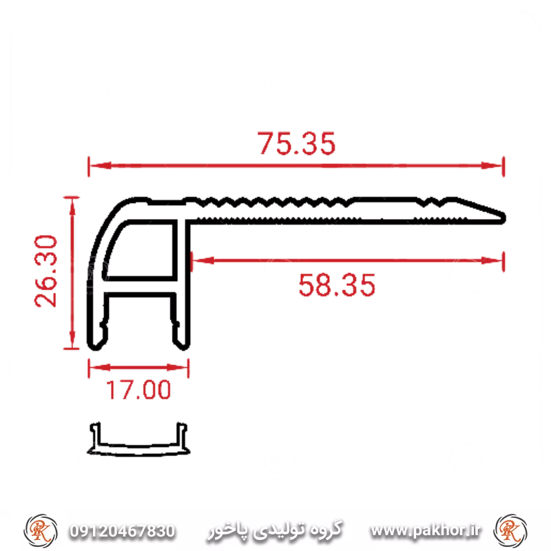 ترمز پله LED خور کد S6