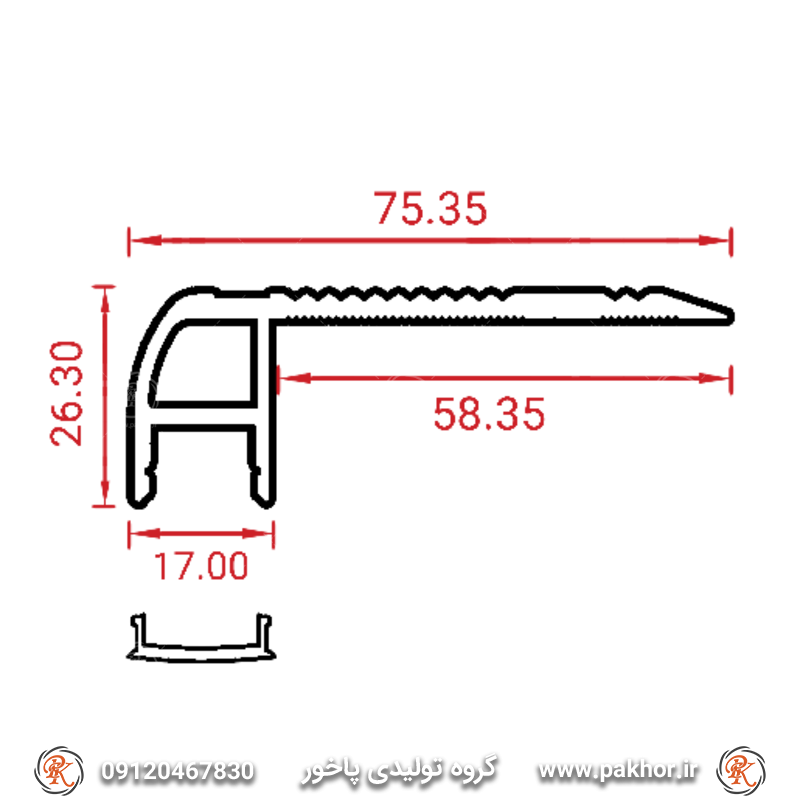 ترمز پله LED خور کد S6