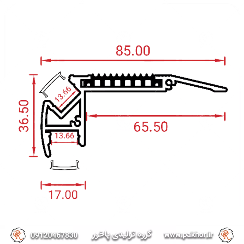 ترمز پله LED خور دوبل کد S7
