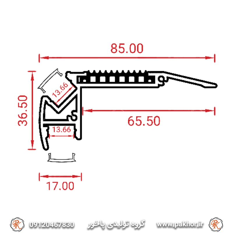 ترمز پله LED خور دوبل کد S7