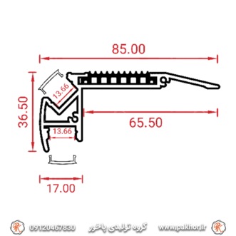 ترمز پله LED خور دوبل کد S7