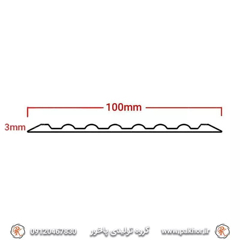 ترمز پله لاستیکی عرض 10 سانت کد S11 ( بدون چسب )