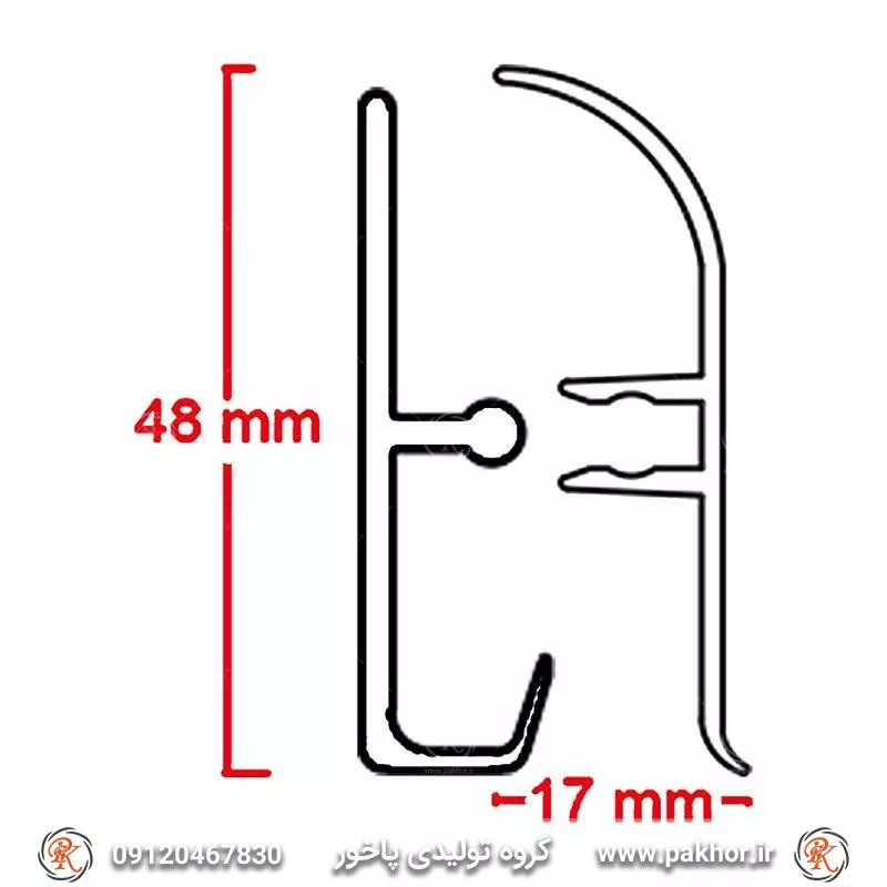 پروفیل قرنیز پنج سانتی داکتی کد D12