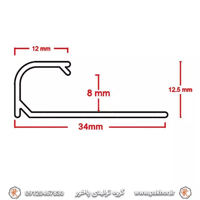 پروفیل کنج کاشی کد D15