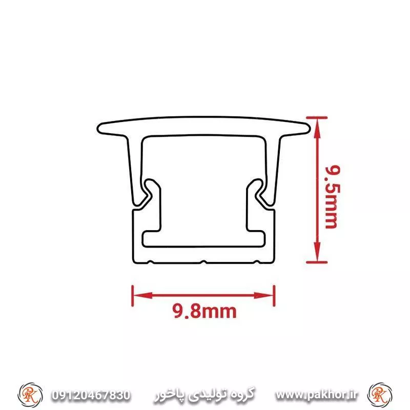 پروفیل نورخطی،لاین نوری کابینتی کد N23