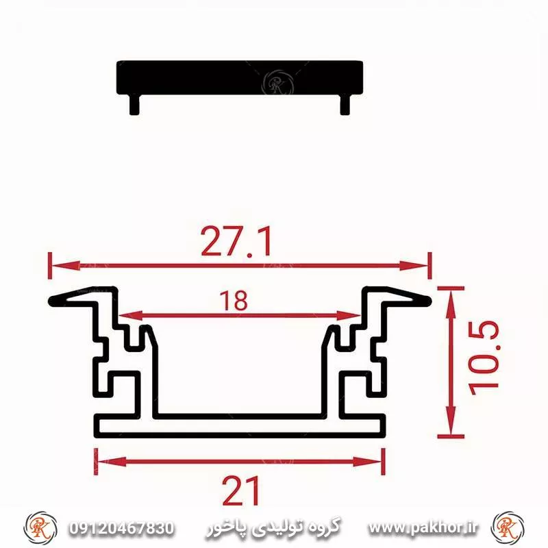 پروفیل نور خطی دفنی کد N24