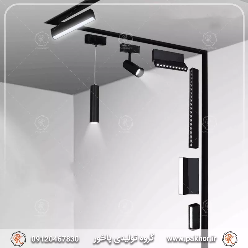 پروفیل ریل چراغ مگنتی روکار کد N28