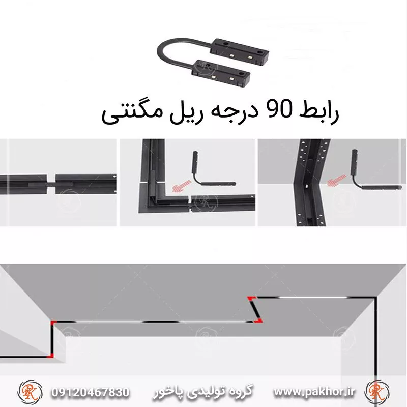 رابط 90 درجه ریل مگنتی کد N31