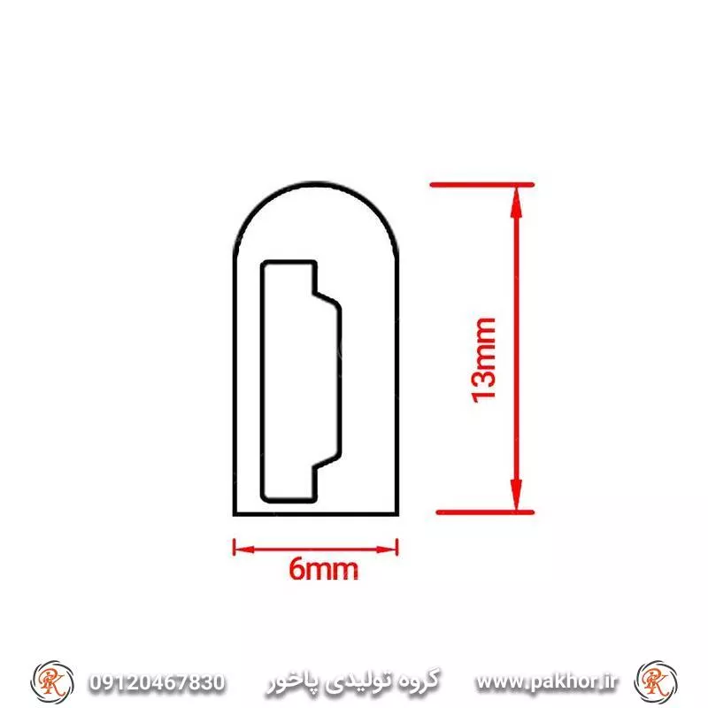 نورخطی،لاین نوری سیلیکونی 6*13 کد N17