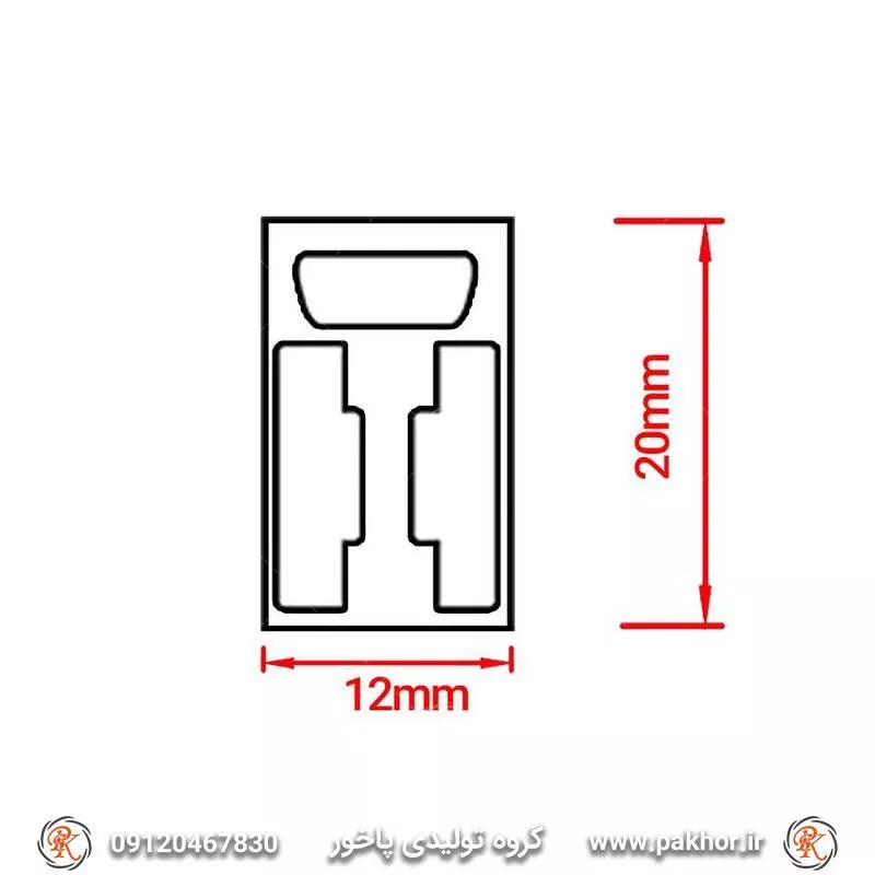 نورخطی،لاین نوری سیلیکونی 12*20 کد N20