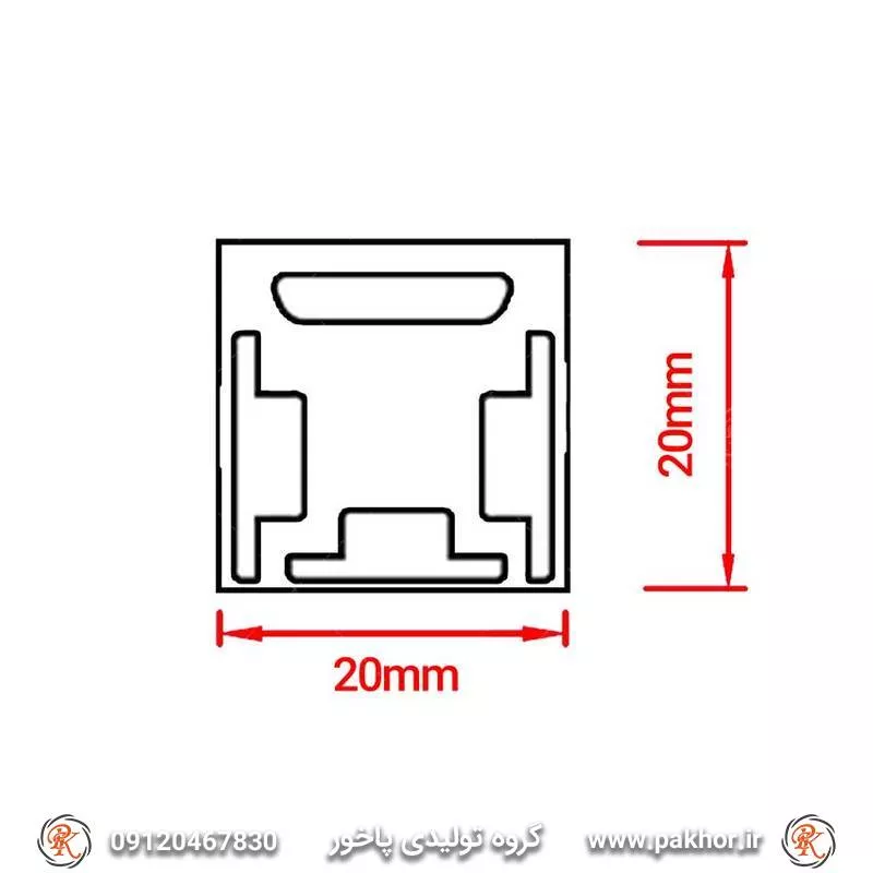 نورخطی،لاین نوری سیلیکونی 20*20 کد N19