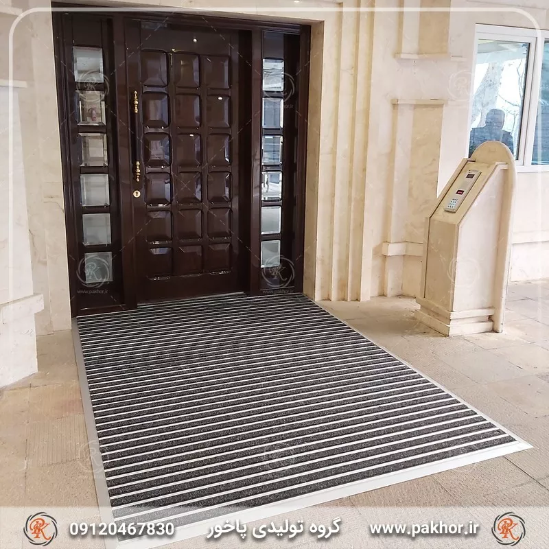 نمونه اجرا شده پادری آلومینیومی pvc موکت یک سانتی کد M3
