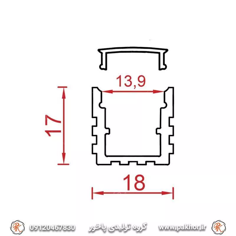 پروفیل نور خطی توکار بدون لبه کد N3