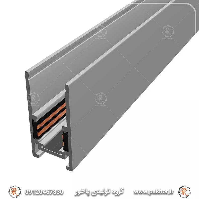 پروفیل ریل چراغ مگنتی روکار کد N28 پروفیل ریل چراغ مگنتی روکار کد N28